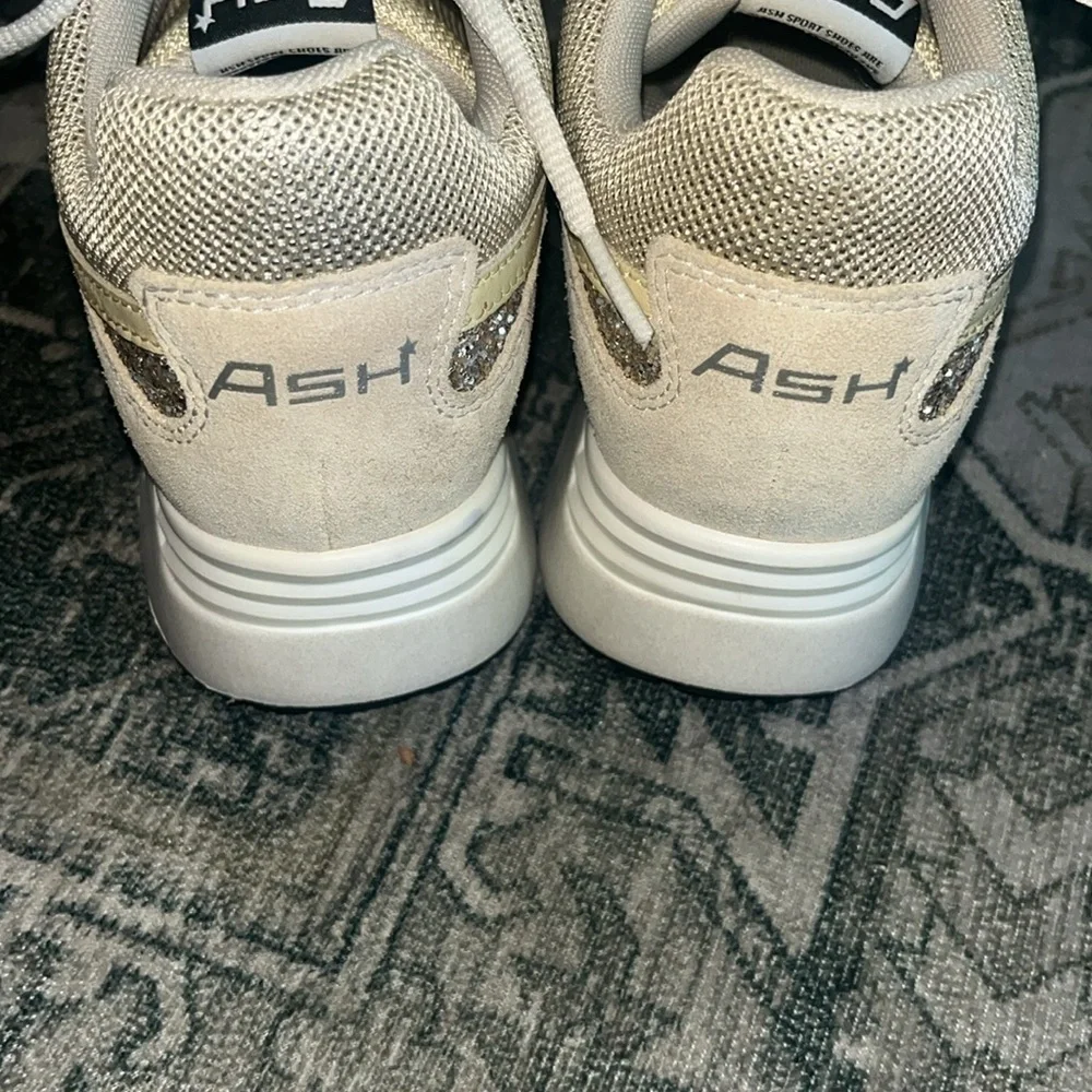 Ash Lux Metallic Glitter Trainer Sneakers size 38 US size 7.5